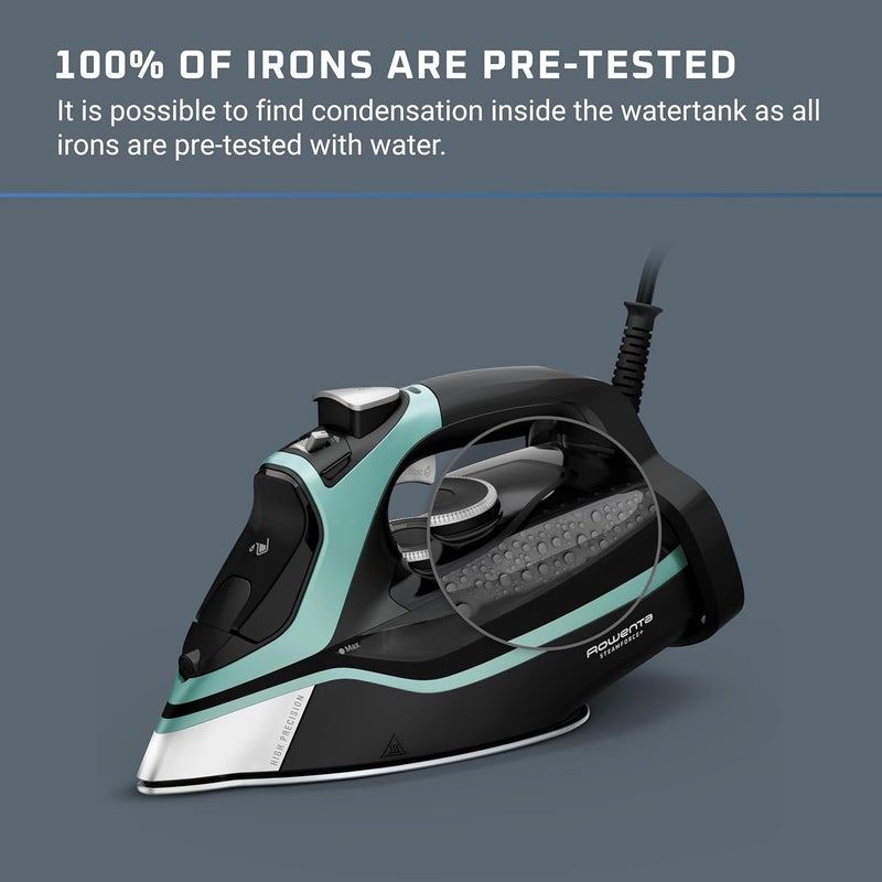 Rowenta Steam Force Stainless Steel Soleplate Steam Iron for Clothes, 400 Microsteam Holes, 1800 Watts, Ironing, Fabric Steamer, Garment Steamer, Digital Display, Precision Tip, DW9440 - Image 4